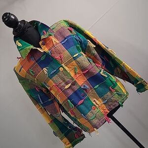 Lifestyle sz M 100% cotton multicolored jacket